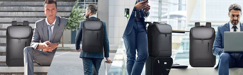 BANGE Men's Anti-Theft Backpack,Waterproof Fashion Travel Backpacks,High Tech Backpack with USB3.0 Charging Port,Business Laptop Backpack Fits 17.3 Inch Notebook…