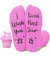 HAPPYPOP Bestie Gifts for Women - BFF Gifts, Best Friends Socks for Sisters Friends