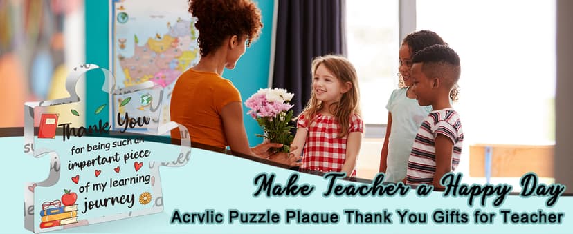 Teacher Gifts for Women, Christmas Teacher Appreciation Gifts from Student, Best Teachers Tumbler, Acrylic Plaque, Back to School Birthday Retirement Thank You End of Year Gift for Teachers