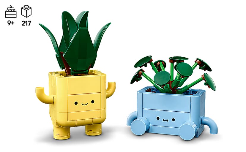 LEGO Botanicals Happy Plants Building Toys - Bedroom or Dorm Room Decor for Girls, Boys, & Adults, Desk or Shelf Display - Birthday Gift Ideas for Kids, Ages 9+ - 10349