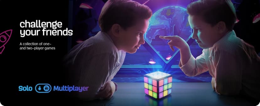 Rechargeable Game Activity Cube - Toys for Boys and Girls - 9 Fun Brain & Memory Games - Birthday Gifts for Age 6, 7, 8, 9, 10, 11, 12 Year Old Kids Teens - Best Boy Toy Gift Ideas