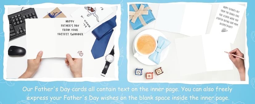 Asmallgf Funny Fathers Day Card for Step Dad, Bonus Dad Fathers Day Gift, Father's Day from Step Daughter Son