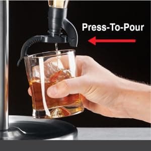 OGGI Professional 3-Bottle Revolving Liquor Dispenser, Stainless Steel