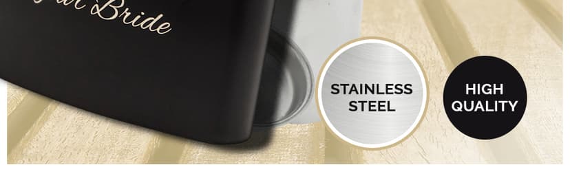 Groom Gifts from Bride on Wedding Day, Gifts for Groom to be, Fiance Gifts for Him, Bride and Groom Flask, Groom Gift, Groom Engagement, Wedding Gift for Husband, Future Husband Gifts, Hip Flask (GB)