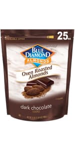 Blue Diamond Almonds, Peppermint Cocoa Holiday Snack Nuts, 6 Oz(Pack of 1),Resealable Can