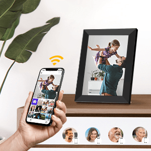 MEZED 10.1'' Digital Picture Frame,Smart Digital Photo Frame with 1280x800 IPS Touch Screen, Auto-Rotate and Slideshow, Easy Setup to Share Moments Via APP from Anywhere Anytime