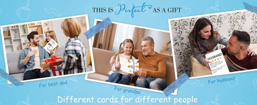 Asmallgf Funny Fathers Day Card for Step Dad, Bonus Dad Fathers Day Gift, Father's Day from Step Daughter Son