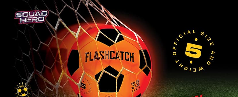 Light Up Soccer Ball - Glow in The Dark - NO 5 - Sports Gear Gifts for Boys & Girls 8-15+ Year Old - Kids, Teens Gift Birthday Ideas - Cool Boy Toys Ages 8 to 15 Glowing Night Activity