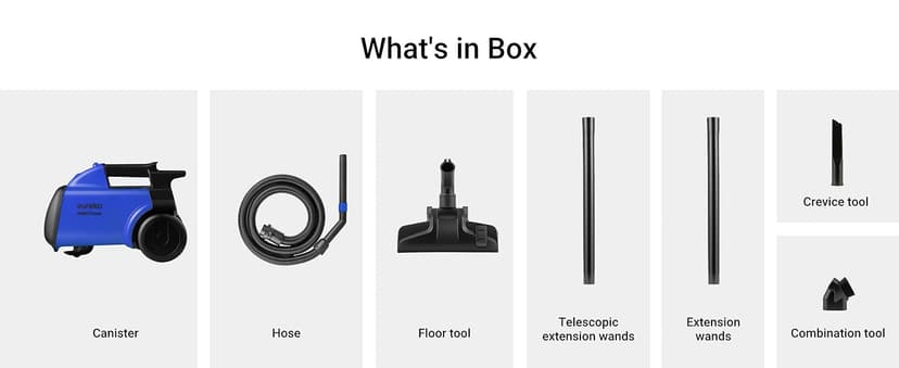 Eureka Bagged Canister Vacuum Cleaner, 3670H w/ 2bags, 3670h-blue