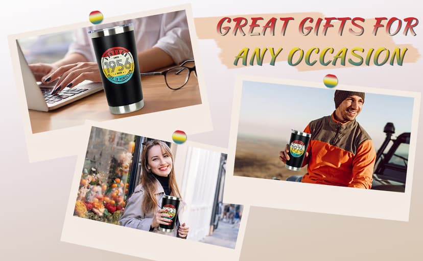 50th Birthday Gifts for Women Men - 1975 50th Birthday Decorations Gifts Ideas for Her Him - 50 Year Old Birthday Gift for Men Women Turning 50 Gift Ideas - 20oz Stainless Steel Tumbler