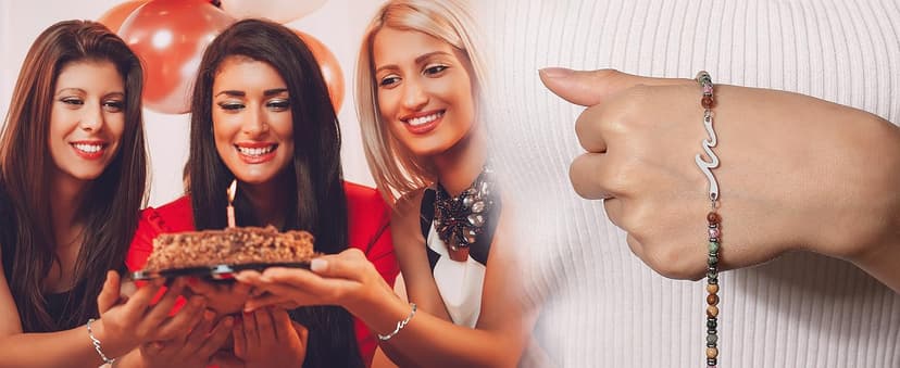 TONY & SANDY Friend Gifts for Women, Christmas Stocking Stuffers for Women, Sister Gifts from Sister, Bestie Friendship Wave Bracelet, Woman Birthday Gifts, Unique Gifts for Her