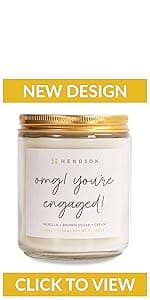 Engagement Gifts for Women - Wedding Candle, Bridal Shower, Bachelorette Party Gift for Bride to Be - Engaged Couple Fiance, Couples Gift - OMG Youre Engaged Candles