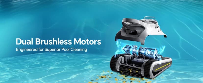 Cordless Robotic Pool Cleaner -Pool Vacuum 180W Brushless Motor, 45,000Pa Suction, Wall Climbing, Sonar Navigation, 3 Modes Automatic Pool Robot for Inground & Above-Ground Pools Up to 2150 Sq. Ft.