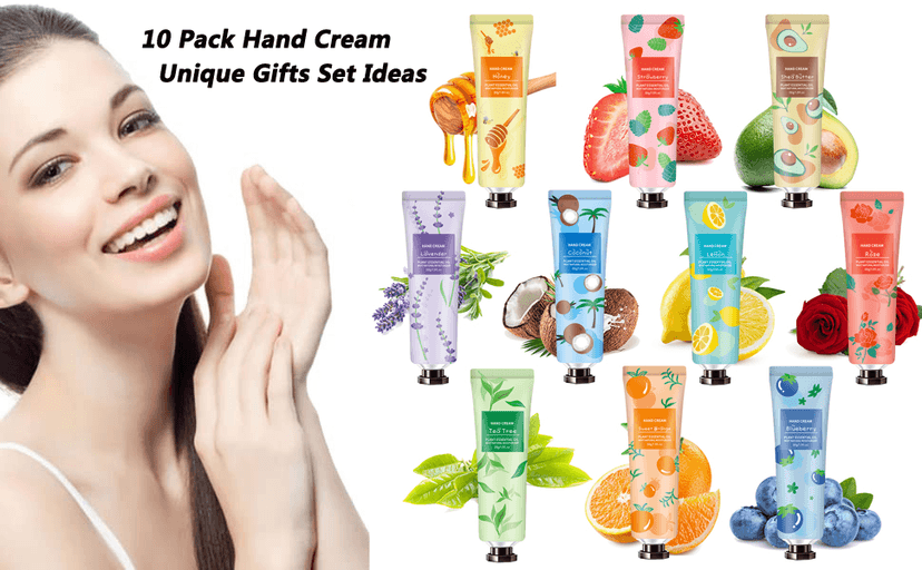 10 Pack Hand Cream for Dry Cracked Hands, Birthday Gifts for Women,Bridesmaid Gifts, Thank You Gifts, Teacher Appreciation Gifts, Natural Plant Fragrance Mini Hand Lotion Moisturizing Hand Care Cream