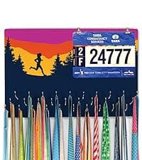 Gone For a Run BibFOLIO Plus Race Bib Holder and Running Medal Hanger Display | Race Medal Holder Display and Running Bib Holder for Runners | Race Bib and Race Medal Display for Runners