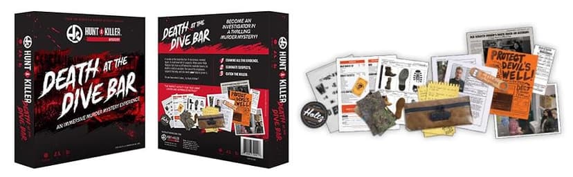 Hunt A Killer: Death At The Dive Bar, Solve a Murder at Old Scratch Tavern, Immersive Murder Mystery Game, Play Detective in Unsolved Mysteries, Great Gift For True Crime Fans, Designed for Ages 14+