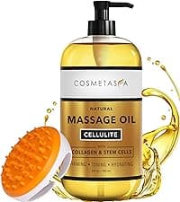 Cosmetasa Sore Muscle Massage Oil for Massage Therapy with Roller - All Natural, Cruelty-Free Massage Oils for Muscle Relaxing & Joint Comfort - Arnica Extract with Lavender & Chamomile Oil (8.8 oz)