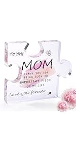 Gifts for Girlfriend, Birthday Anniversary Cute Presents for Women GF, I love you Romantic Gift Paperweights 3.9" x 3.9" Acrylic Heart Plaque, Christmas Gift for Her