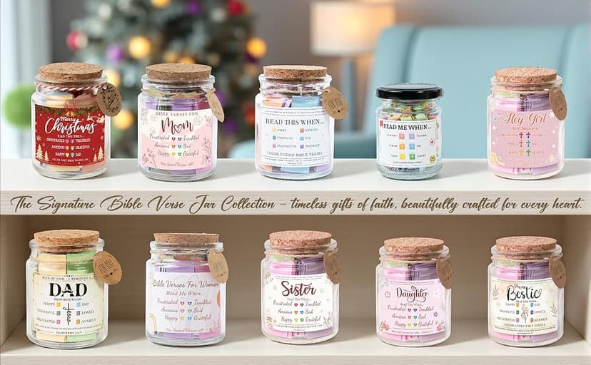Read This When Bible Verses Jar For Daily Encouragement – Christian Gifts for Women, Birthday Gifts for Women, Christmas Gifts for Women, Birthday Gifts for Mom, Graduation & Teacher Gifts