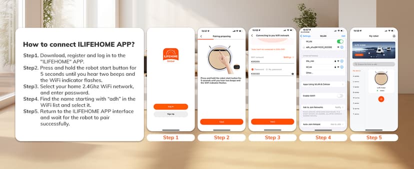 ILIFE V5s Plus Robot Vacuum and Mop Combo with Wi-Fi/App/Alexa, Automatic Self-Charging Robotic Vacuum Cleaner, Slim and Quiet, Cleans Hard Floors Carpets and Pet Hair (V5s Pro Upgrade Version)