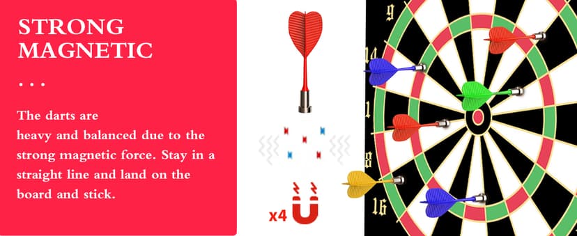 Gitus Magnetic Dart Board Indoor Outdoor Games for Kids with 12 Darts, Gifts for Teenage Boys Teen Boys Gifts Ideas Toys Gifts for 8 9 10 11 12 13 Year Old Boy Game Room Decor