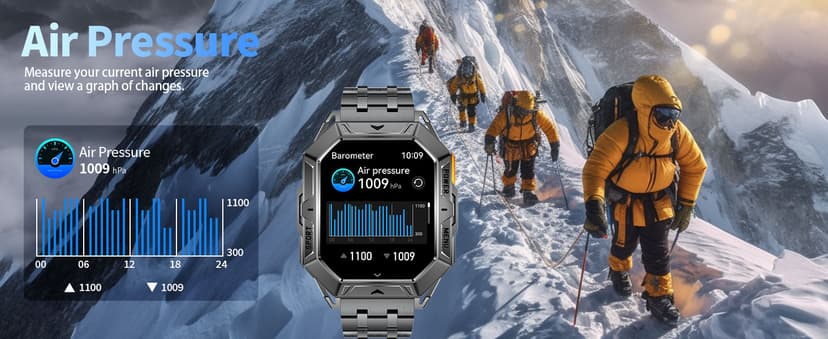 LIGE Military Smart Watches for Men(Answer/Make Calls),100-Day Battery Life,2.13" AMOLED Outdoor Sports Smartwatch with Compass,Heart Rate/Sleep Monitor Fitness Tracker for Android iOS,AI Voice