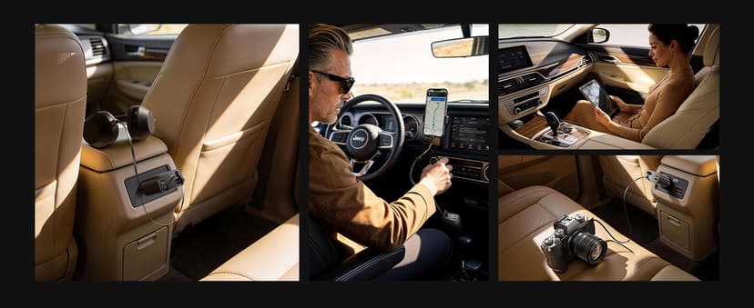 LISEN Retractable Car Charger, 69W USB C Car Accessories Adapter for iPhone 17 USB C Charger Fast Charging, Gifts for Women Men, Travel Essentials, for iPhone 17 Pro Max Air 16 15 14 13 12 Samsung S25