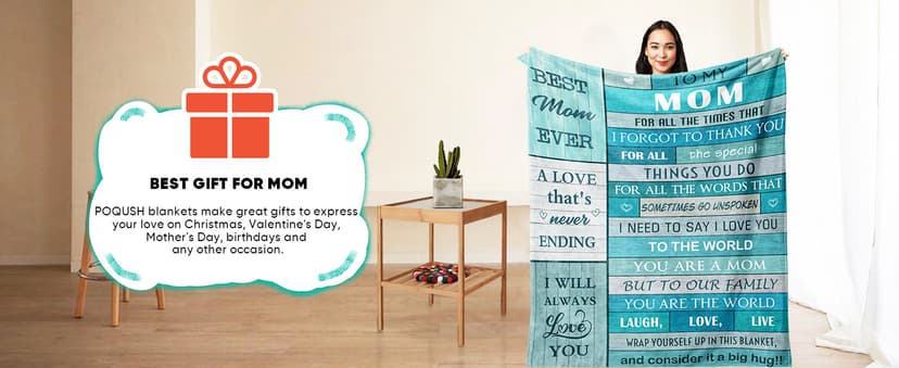 Gifts for Mom, Birthday Gifts for Moms, Mom Birthday Gift for Valentines Christmas Mothers Day, Mommy Blanket 60”x50”