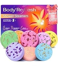 Shower Steamers Aromatherapy - Birthday Gifts for Women, 8 Pack Shower Bombs with Essential Oils, Stress Relief Home Spa Relaxation Gifts for Mom, Christmas Stocking Stuffers