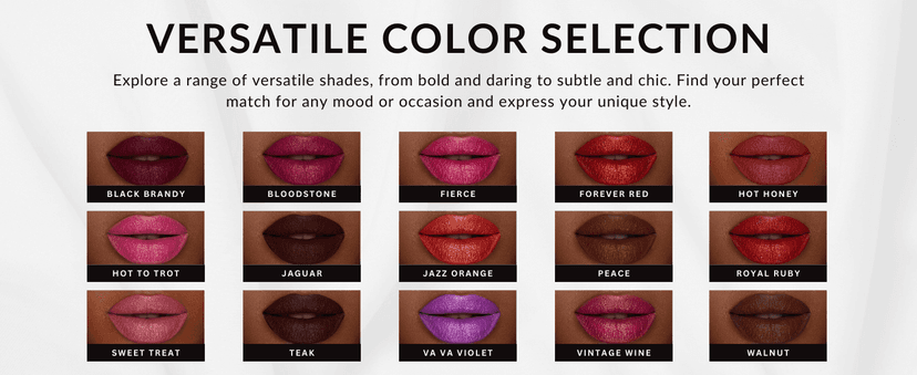 Flori Roberts Luxury Lipstick, Vibrant Lip Makeup for Women of Color or Deeper Skin Tones, Demi-Matte Texture, Hydrates and Conditions Lips