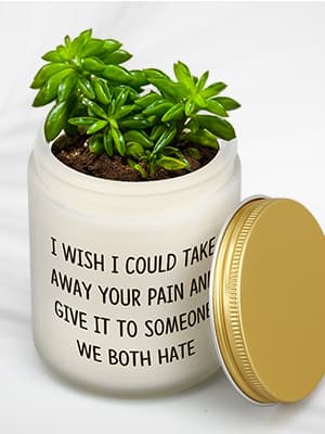 Get Well Soon Gifts for Women Men, Funny Present for Her Him After Surgery, Feel Better Gift for Mom Sick Friends, Grieving, Divorce, Sorry for Your Loss, Take Your Pain Candle