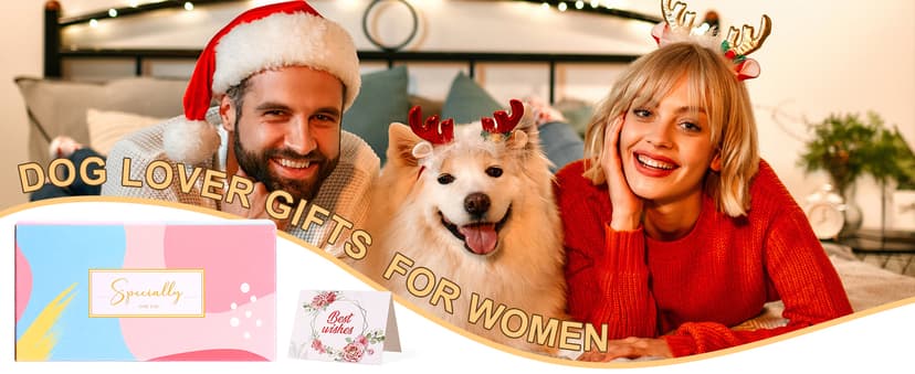 Dog Mom Dog Lover Gifts for Women, 20oz Wine Tumbler Set with Makeup Bag & Natural Stone Paw Bracelets & Socks for Women - Perfect for Birthdays, Mothers Day & Christmas