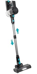 EyeVac Home Touchless Vacuum Automatic Dustpan - Great for Sweeping Pet Hair Food Dirt Kitchen - Ultra Fast & Powerful, No More Bending Down, Bagless, Corded, Automatic Sensors, 1000 Watt (White)