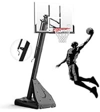 IGL Portable Basketball Hoop, 5.6-10FT Adjustable Basketball Goal System, 44 Inch Outdoor Basketball Hoop & Goals for Kids, Youth, and Adults in The Backyard, Driveway with PC Backboard