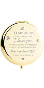 Gifts for Wife I Love You Wife Gold Compact Mirror
