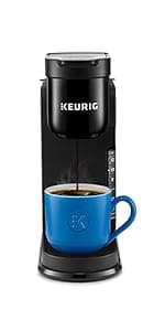 Keurig K-Slim Single Serve K-Cup Pod Coffee Maker, Multistream Technology, 3 Brew Sizes, Slim and Sleek Design, 46oz Removable Reservoir, Black