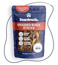 Pawstruck All-Natural 4" Bully Stick Rings for Dogs - Rawhide-Free, 100% Beef, Single Ingredient Dental Chew Bones - Fully Digestible, Low Odor - 10 Count - Packaging May Vary