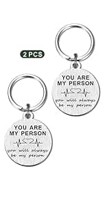 You are My Person Gifts Bff Women Teens Girls Best Friends Keychain Birthday Valentines Key Chains Rings