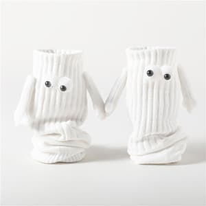 2 Pairs Magnetic Holding Hands Socks - Funny Gifts for Women & Men, Teens, Couples, Friends