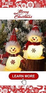 Juegoal Christmas Plush Gnomes, 9 Inch Lighted Handmade Mini gnome Scandinavian, Light Up Swedish Tomte Elf Holiday Present, Battery Operated Xmas Gifts Table Ornaments Dinner Party Supplies, Set of 3