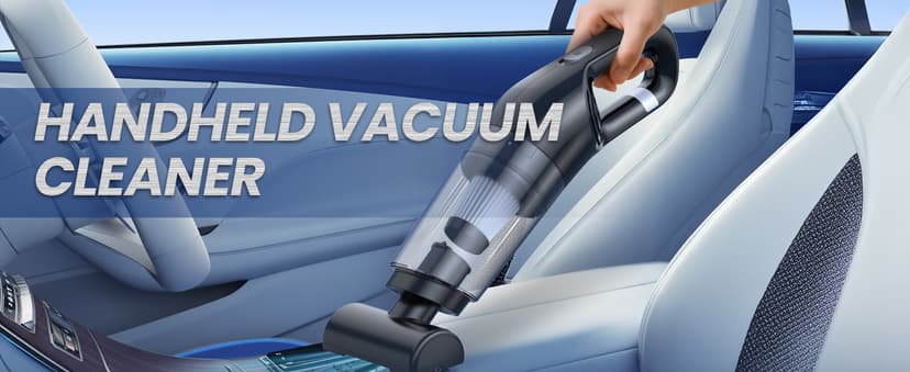 Handheld Vacuum Cordless, 26,000 Pa High Power Suction, Portable Rechargeable Car Vacuum Cleaner for Home, Pet Hair, Keyboard & Furniture, Black