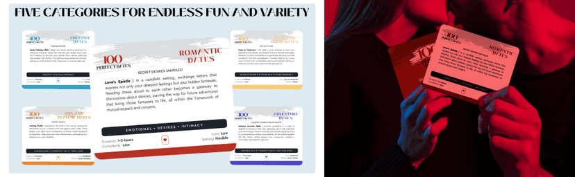 100 Date Night Ideas Scratch-Off Cards: Fun & Romantic Game for Couples | Special Anniversary Surprise for Him, Her, Boyfriend, Girlfriend, Wife, or Husband | 5 Categories for Relationship Building!