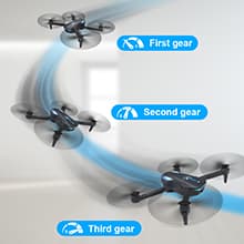 Drone with 1080P Camera for Beginners and Adults, Foldable Remote Control Quadcopter with Voice Control, Gestures Selfie, Altitude Hold, One Key Start, 3D Flips, 2 Batteries, Toy for Beginners