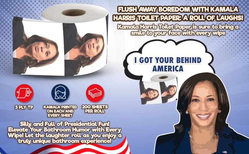 Joe Biden Funny Political Toilet Paper Roll by Gagster - TP Prank Democrat & Republican Election Party Joke Gifts,White Elephant Gift Exchange, Secret Santa, Make your Butt Laugh