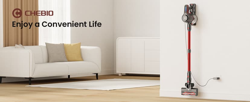 Cordless Vacuum Cleaner, Stick Vacuum with Powerful Suction, 45Mins Runtime Vacuum Cleaners for Home, Anti-tangle and 1.5L Dust Cup, 6 in 1 Lightweight Vacuum for Hardwood Floor Carpet Pet Hair