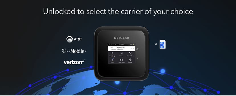 NETGEAR Nighthawk M6 5G Mobile Hotspot, Router with Sim Card Slot, Modem, Portable WiFi Device for Travel, Unlocked with Verizon, AT&T, and T-Mobile, WiFi 6, 2.5Gbps (MR6150)