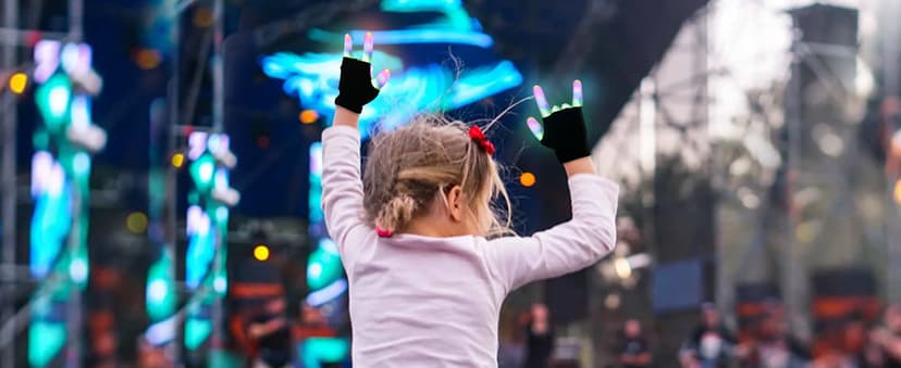 Luwint LED Light Up Rave Gloves for Adults & Teens, Flashing Party Accessories Gift Ideas for Halloween Christmas Dance