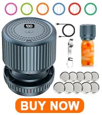 M11 Electric Mason Jar Vacuum Sealer Kit - with Wide and Regular Mouth Mason Lids, Jar Vacuum Sealer for Canning Jars, Vacuum Sealing Machine for Food Storage Black