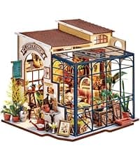Rolife DIY Miniature House Kit Greenhouse, Tiny House Kit for Adults to Build, Mini House Making Kit with Furniture, Halloween/Christmas Decorations/Gifts for Family and Friends (Cathy's Greenhouse)