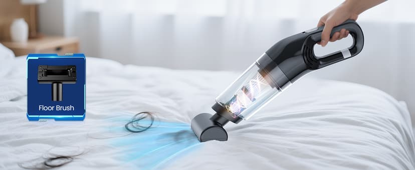 Handheld Vacuum Cordless, 26,000 Pa High Power Suction, Portable Rechargeable Car Vacuum Cleaner for Home, Pet Hair, Keyboard & Furniture, Black